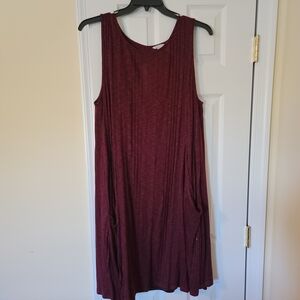 Sleeveless Burgundy Dress
